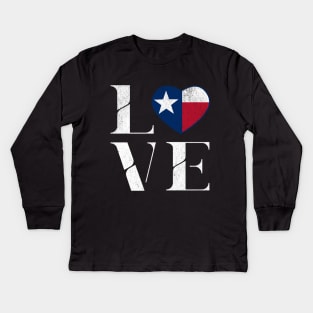 I love Texas Kids Long Sleeve T-Shirt